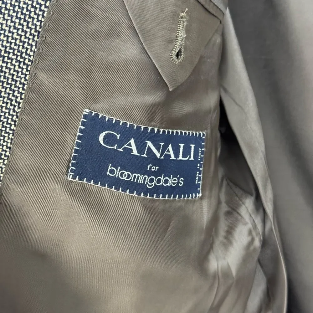 Canali Men’s Brown Tweed Blazer – EU 52 / US 42 – Silk Wool – Made in Italy